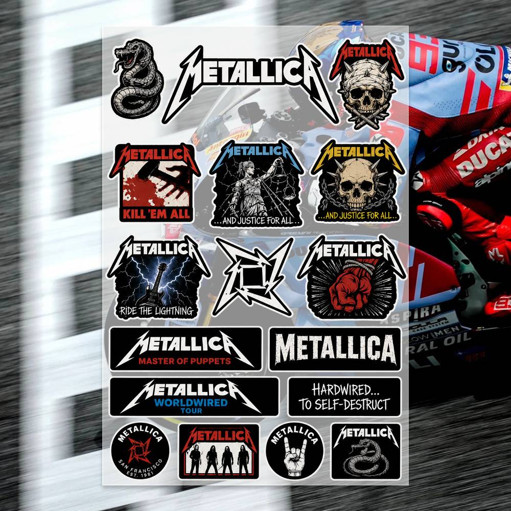 Laptop Accessories Ideas - Autocollants M-Metallica pour moto, autocollants pour