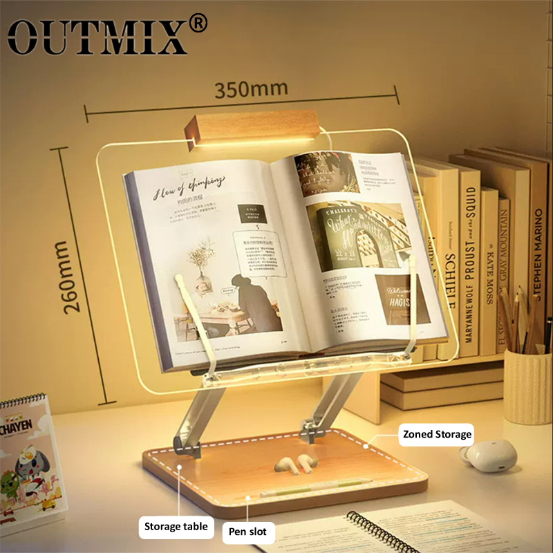 Laptop Ergonomic Accessories - Support de lecture en bois avec