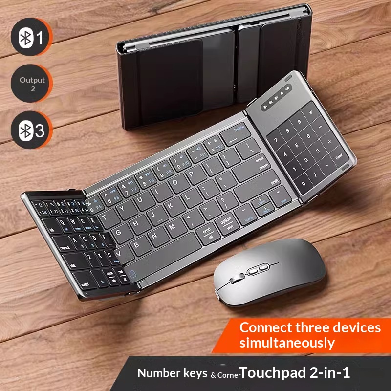 Laptop Ergonomic Accessories - Clavier Bluetooth sans fil pliable Mengzu