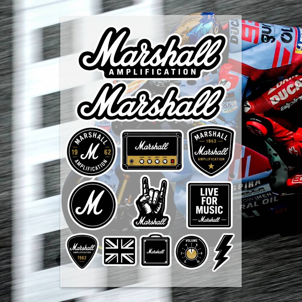 Laptop Accessories Ideas - Autocollants M-arshall, autocollant moto, autocollant pour