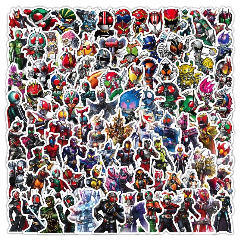 Laptop Accessories Diy - 103 autocollants esthétiques Kamen Rider, mignons,
