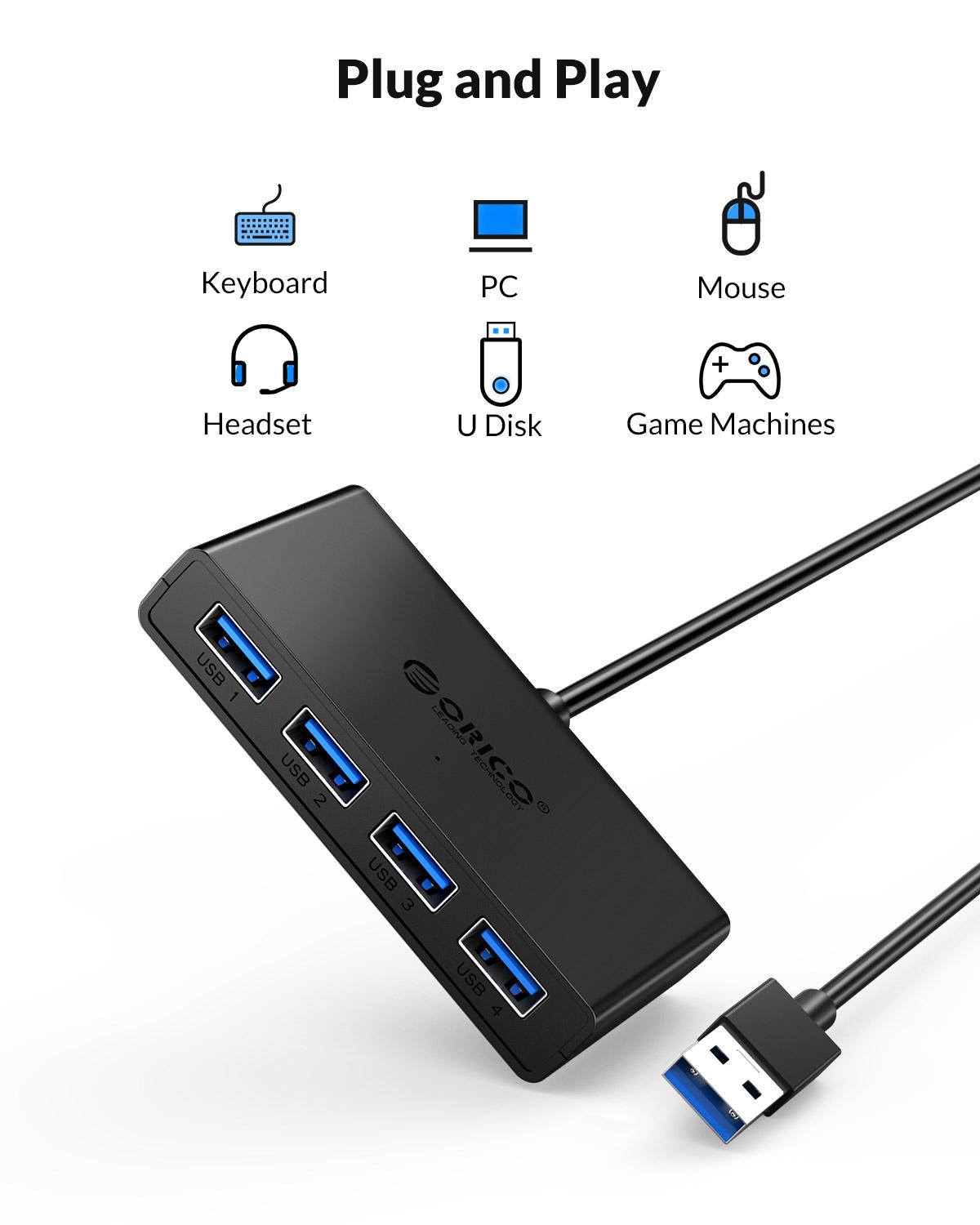ORICO Hub USB 4 Ports Multi US - Laptop Accessories Ideas avis et prix